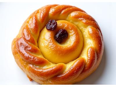 Escargot aux raisins et crème pâtissière